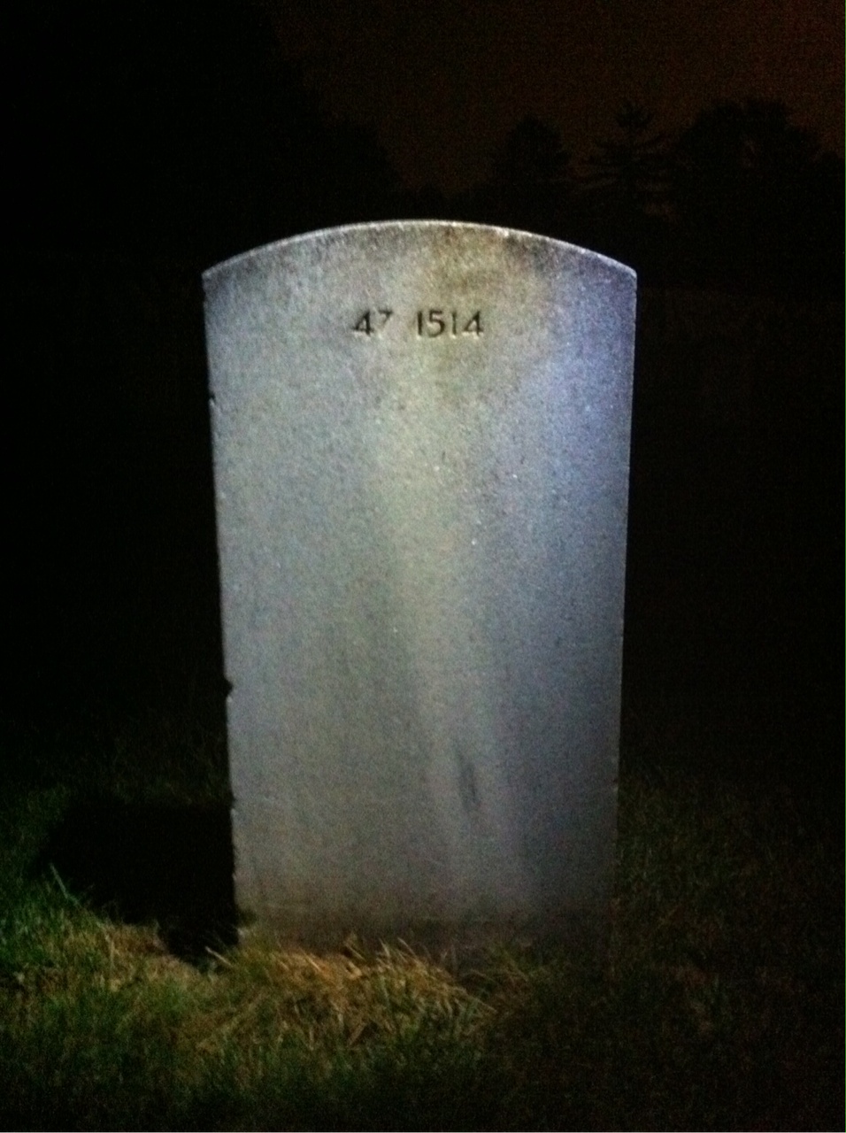 Back of headstone — Walter Favors