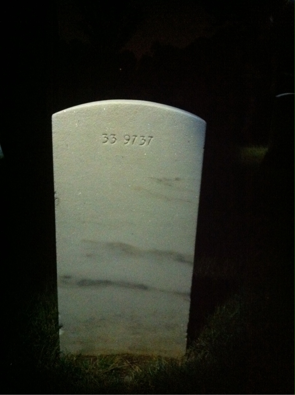 Back of headstone — Venetta Mott