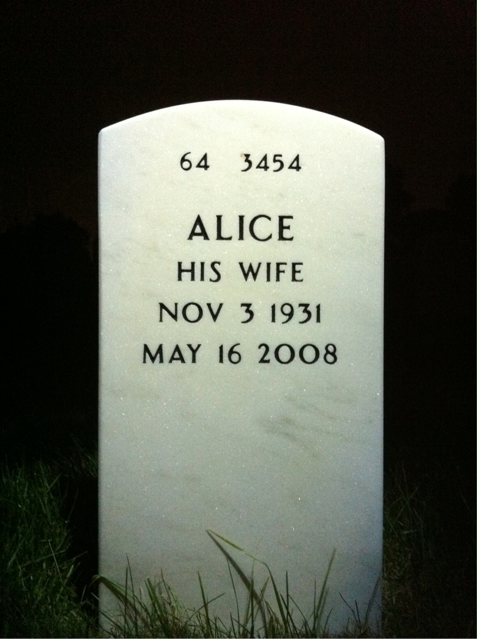 Back of headstone — James Cannon