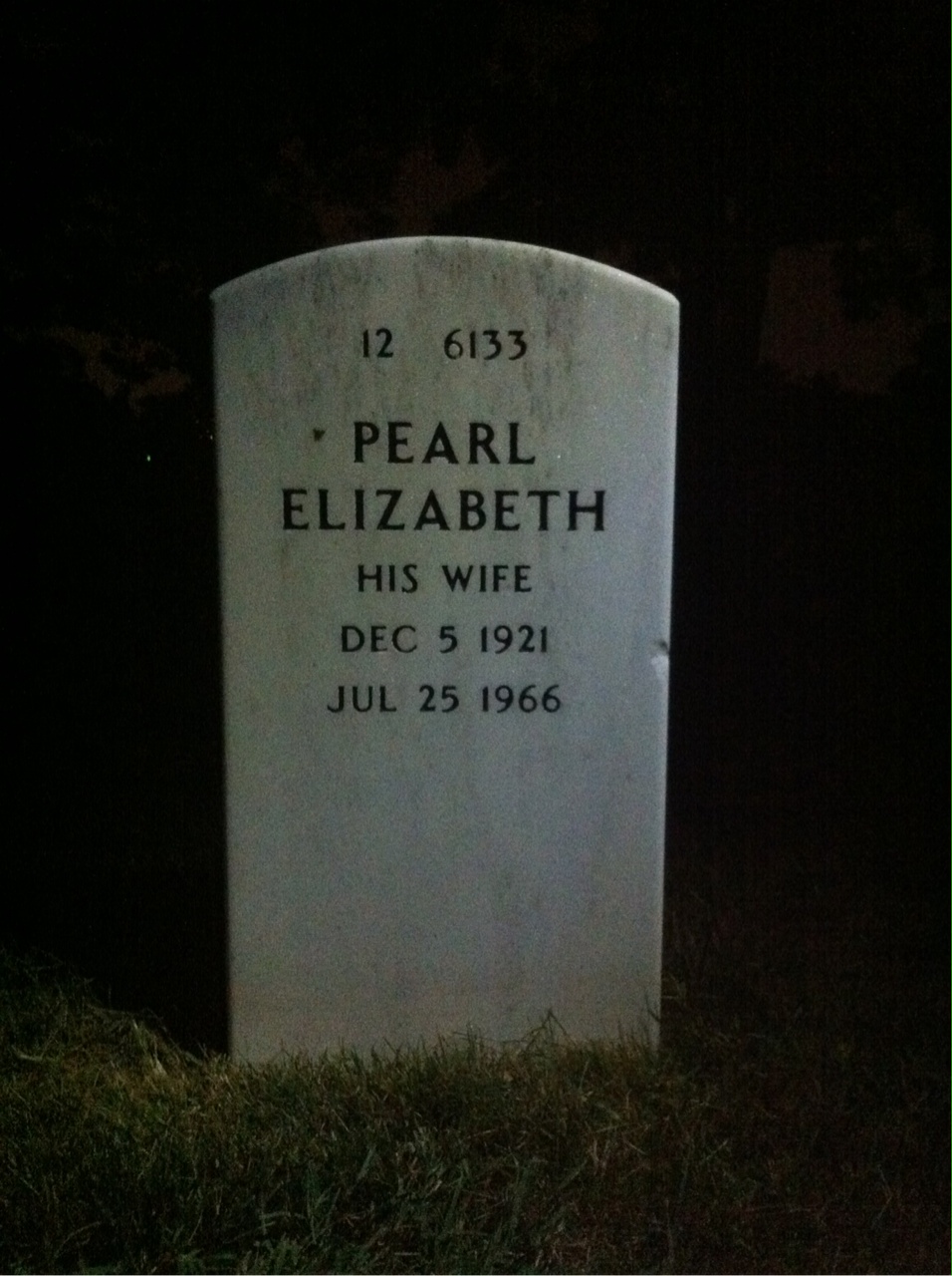 Back of headstone — Louis Cignotti