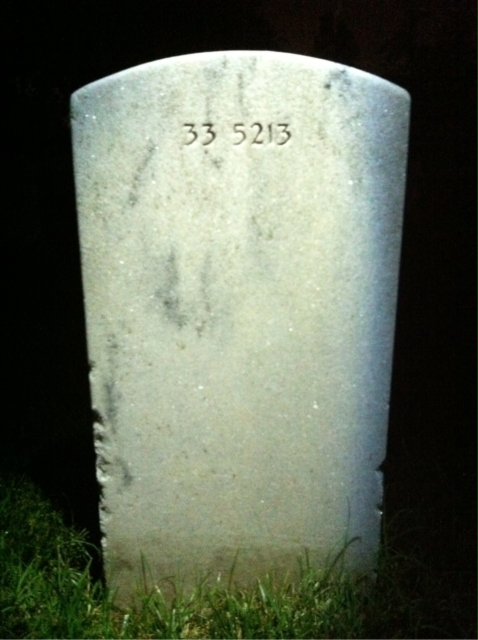 Back of headstone — Madeline Minter