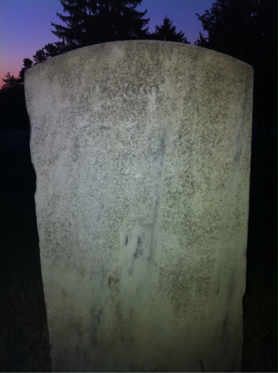 Back of headstone — Henry Motter