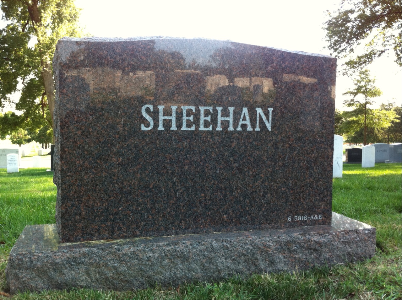 Back of headstone — Catherine Sheehan