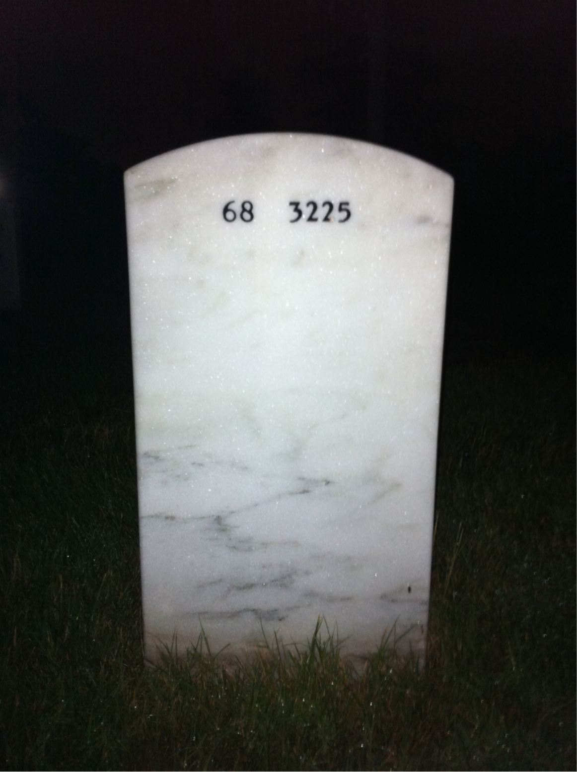 Back of headstone — James Sigler