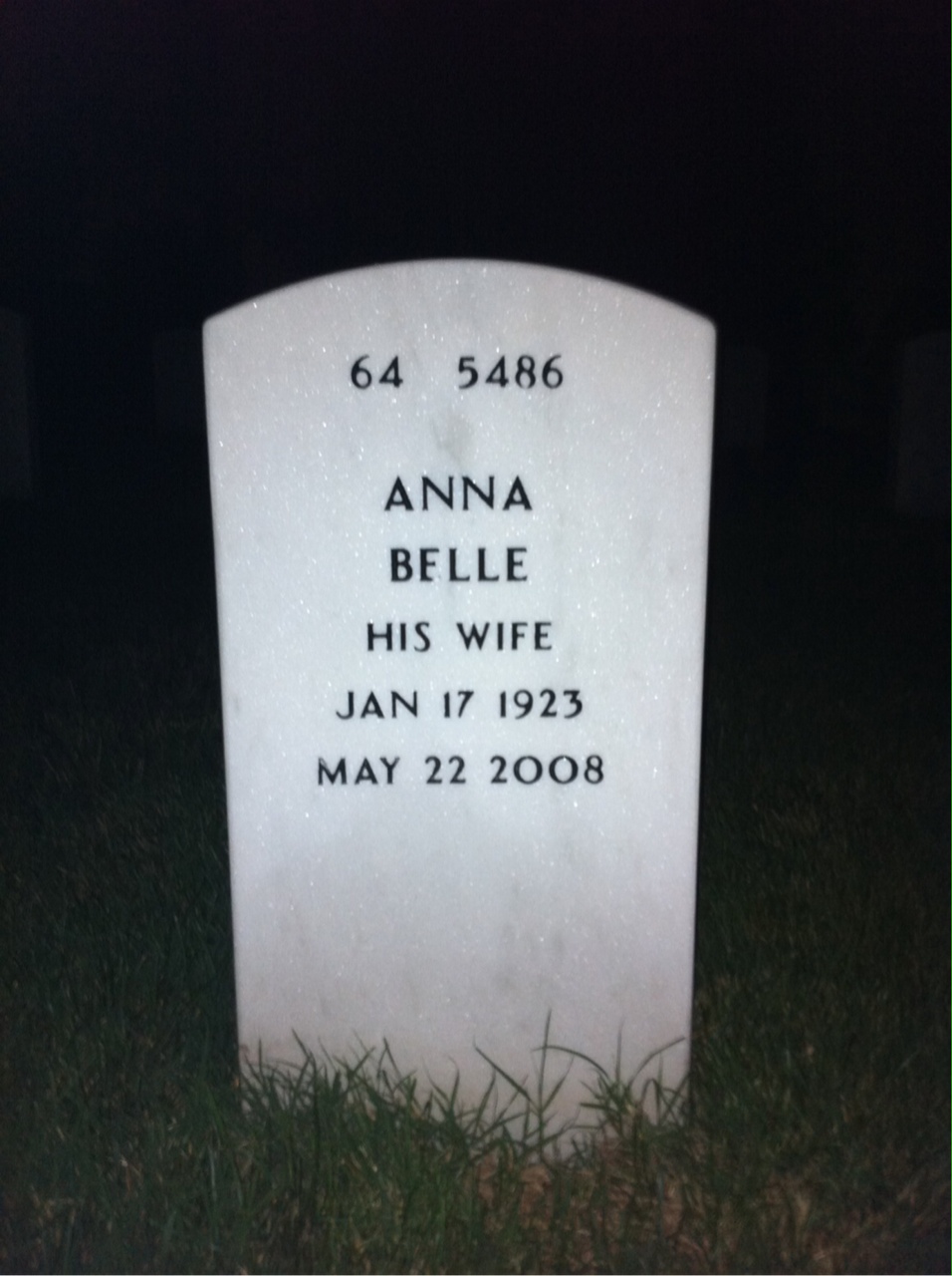 Back of headstone — Andrew Scott
