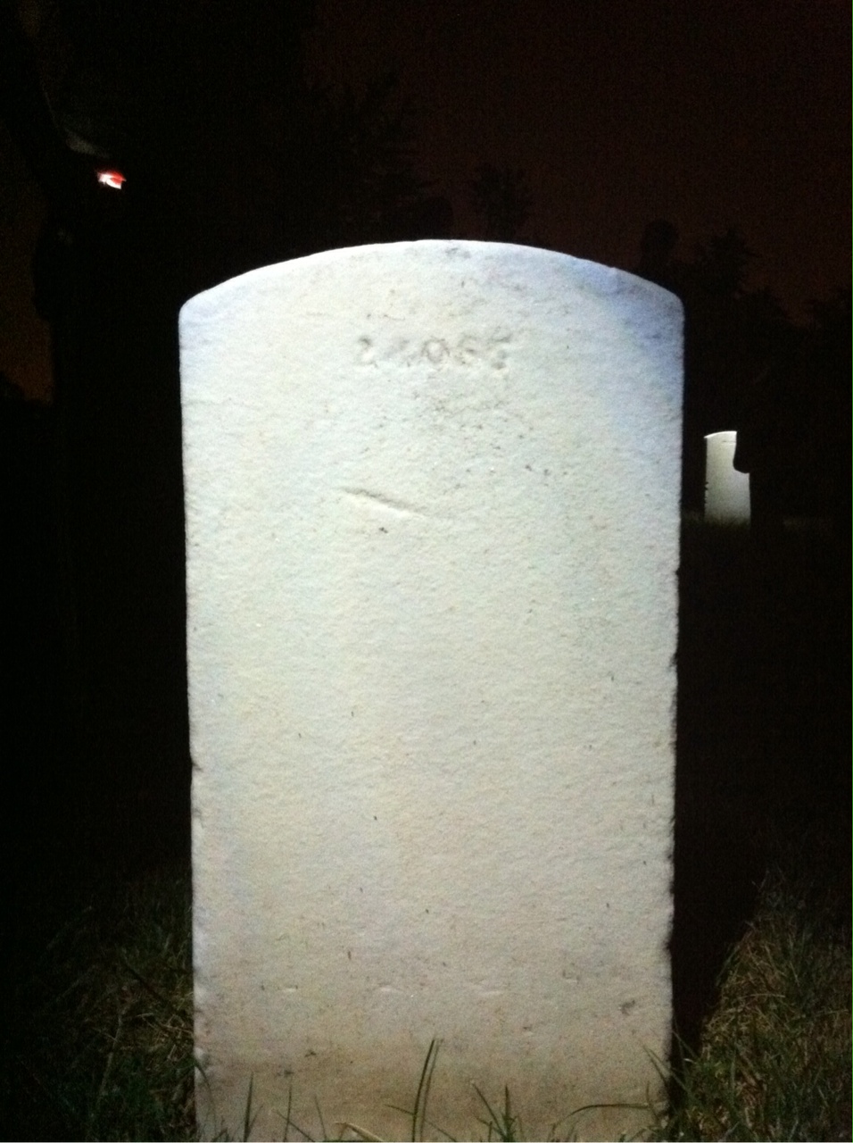Back of headstone — John Milovich