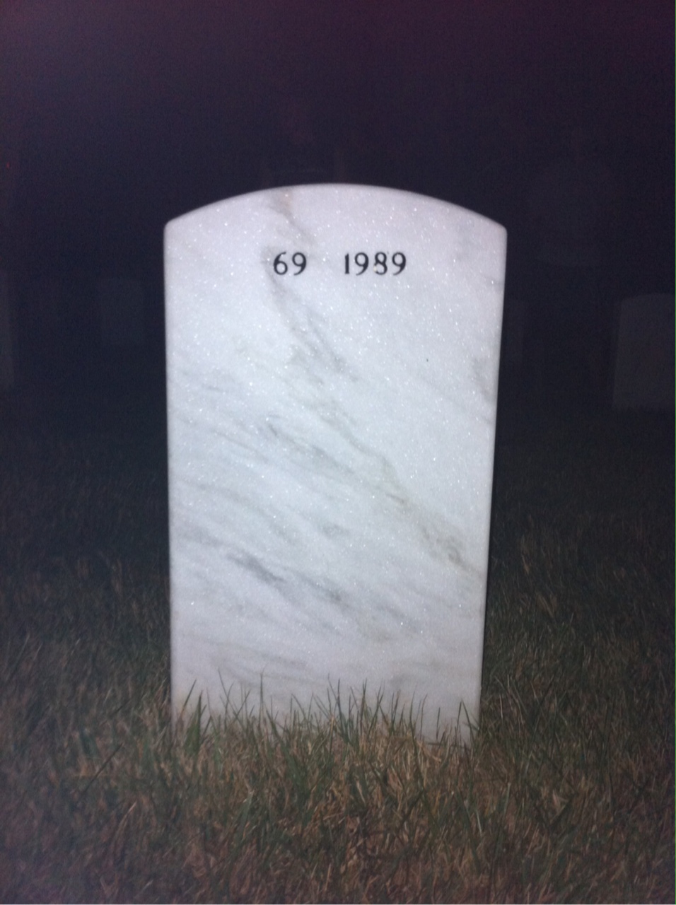 Back of headstone — Herbert Waldman