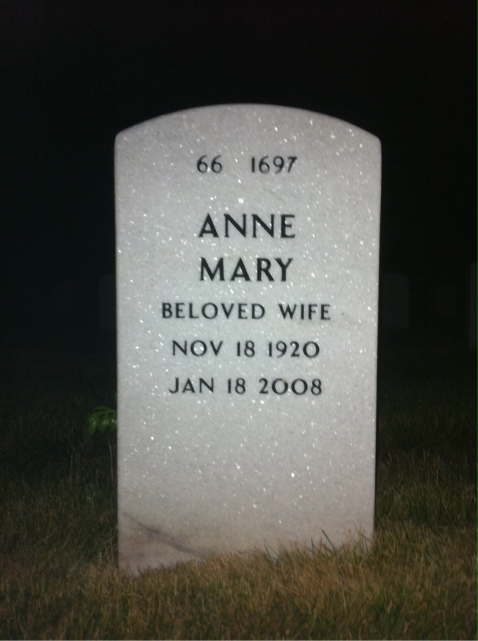Back of headstone — Donald Hempson
