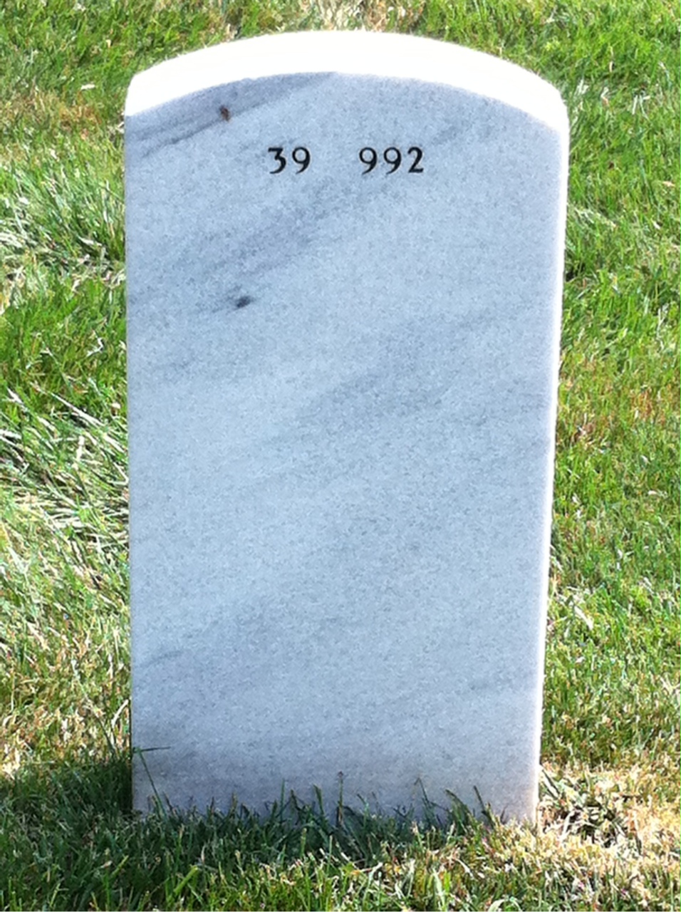 Back of headstone — Clyde Schott