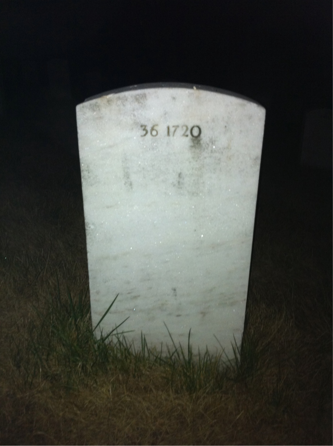 Back of headstone — Frederick Anderson