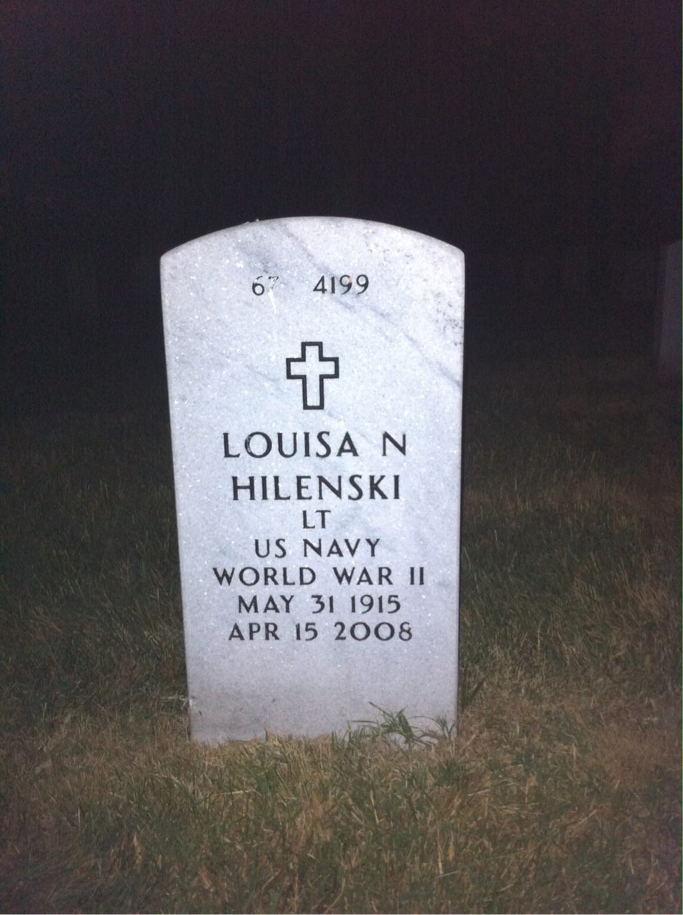 Back of headstone — Ferdinand Hilenski