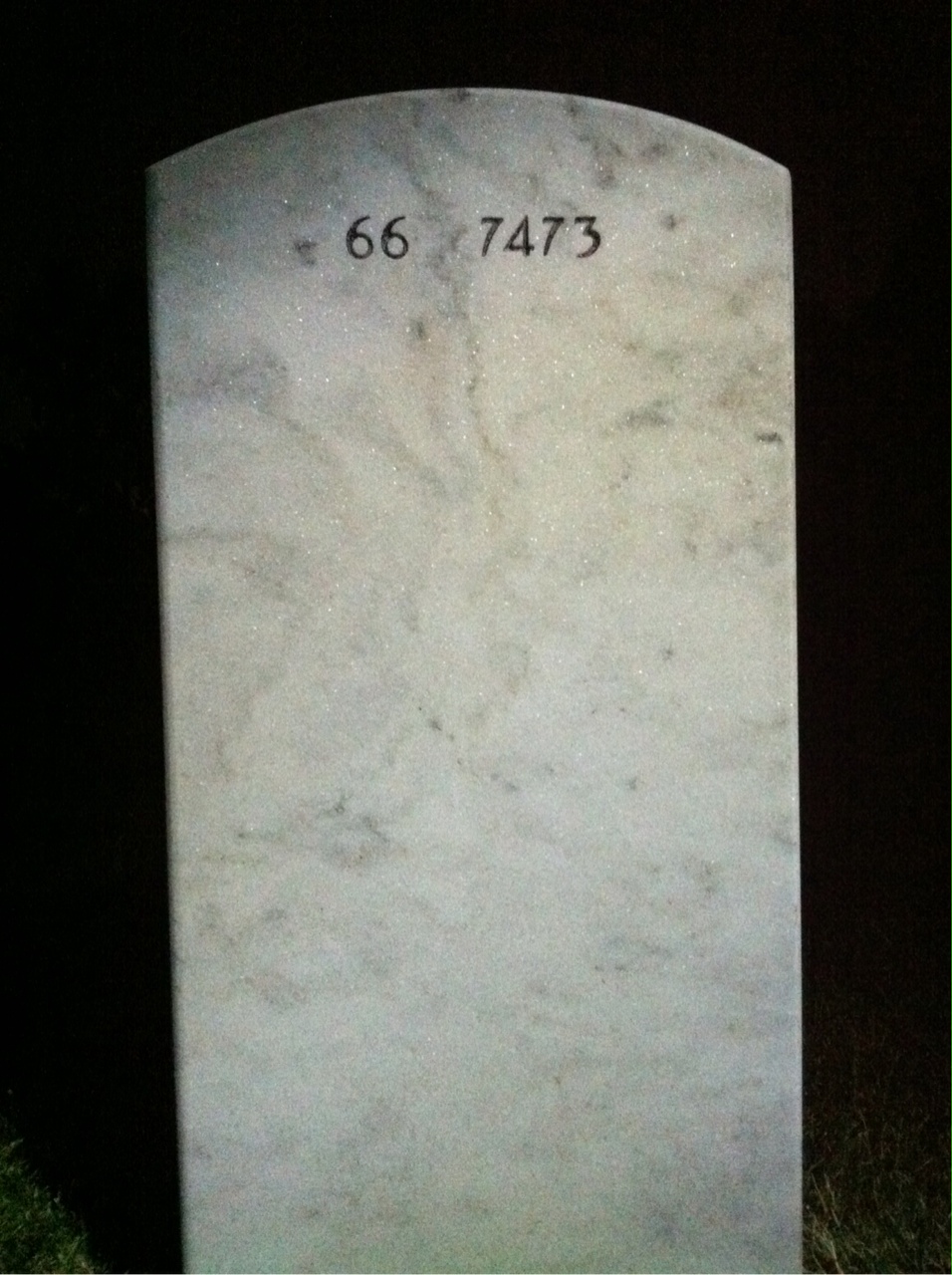Back of headstone — William Russell