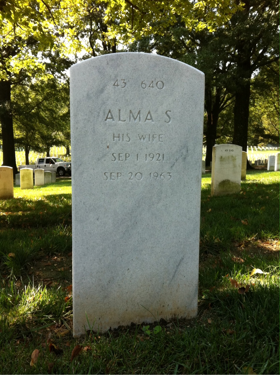 Back of headstone — Gerald Moyer