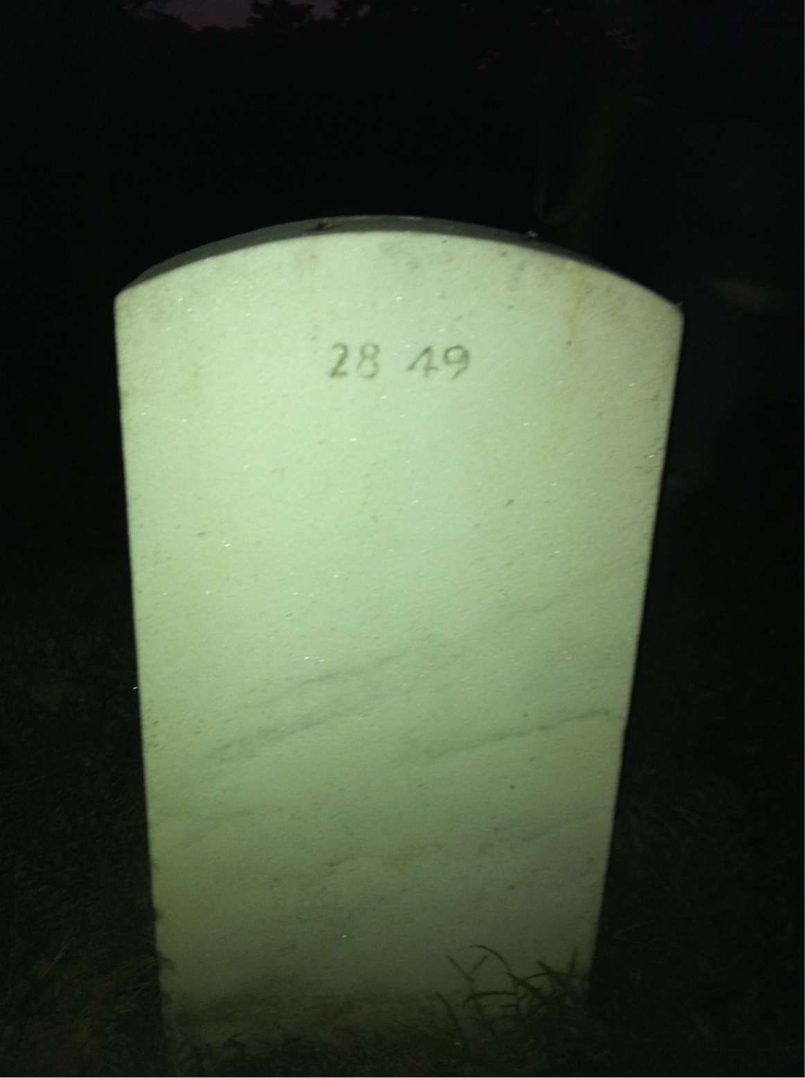 Back of headstone — Mary Mulhearn