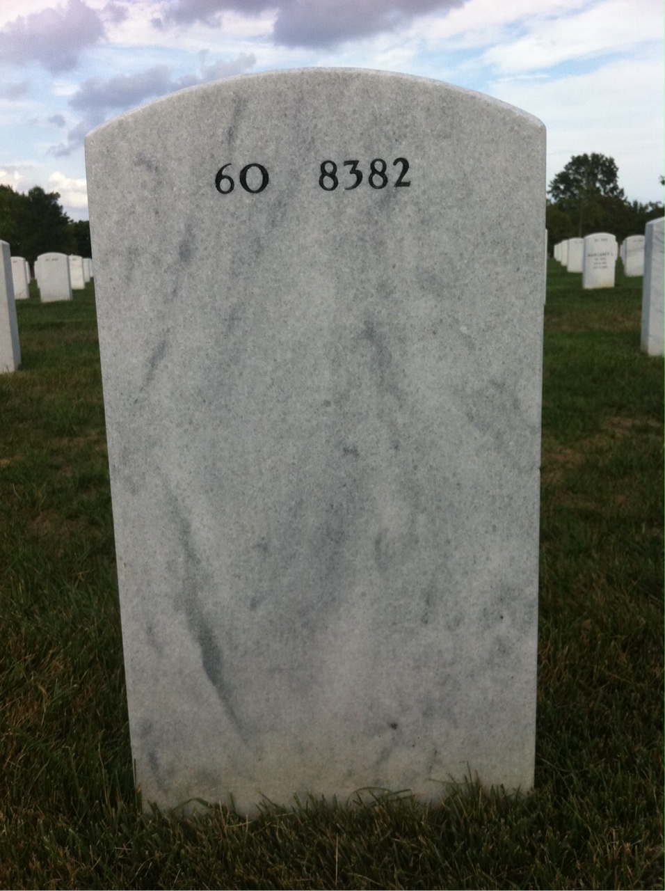 Back of headstone — Richard Combs