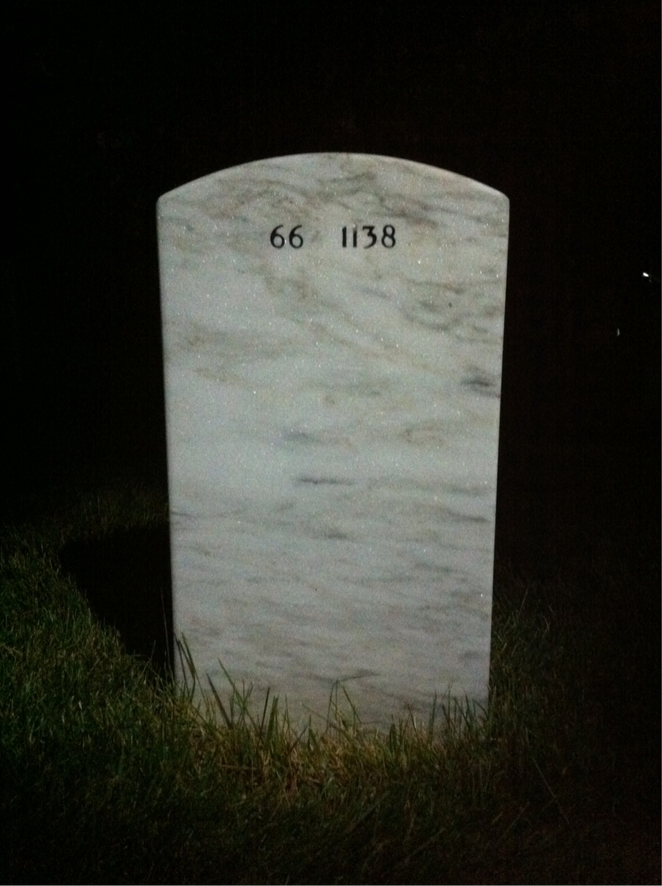 Back of headstone — Billy Heid