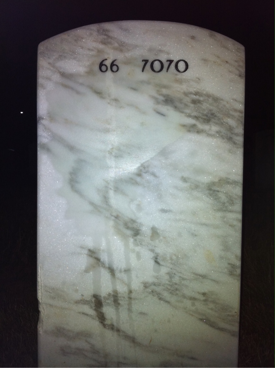 Back of headstone — William Lyell