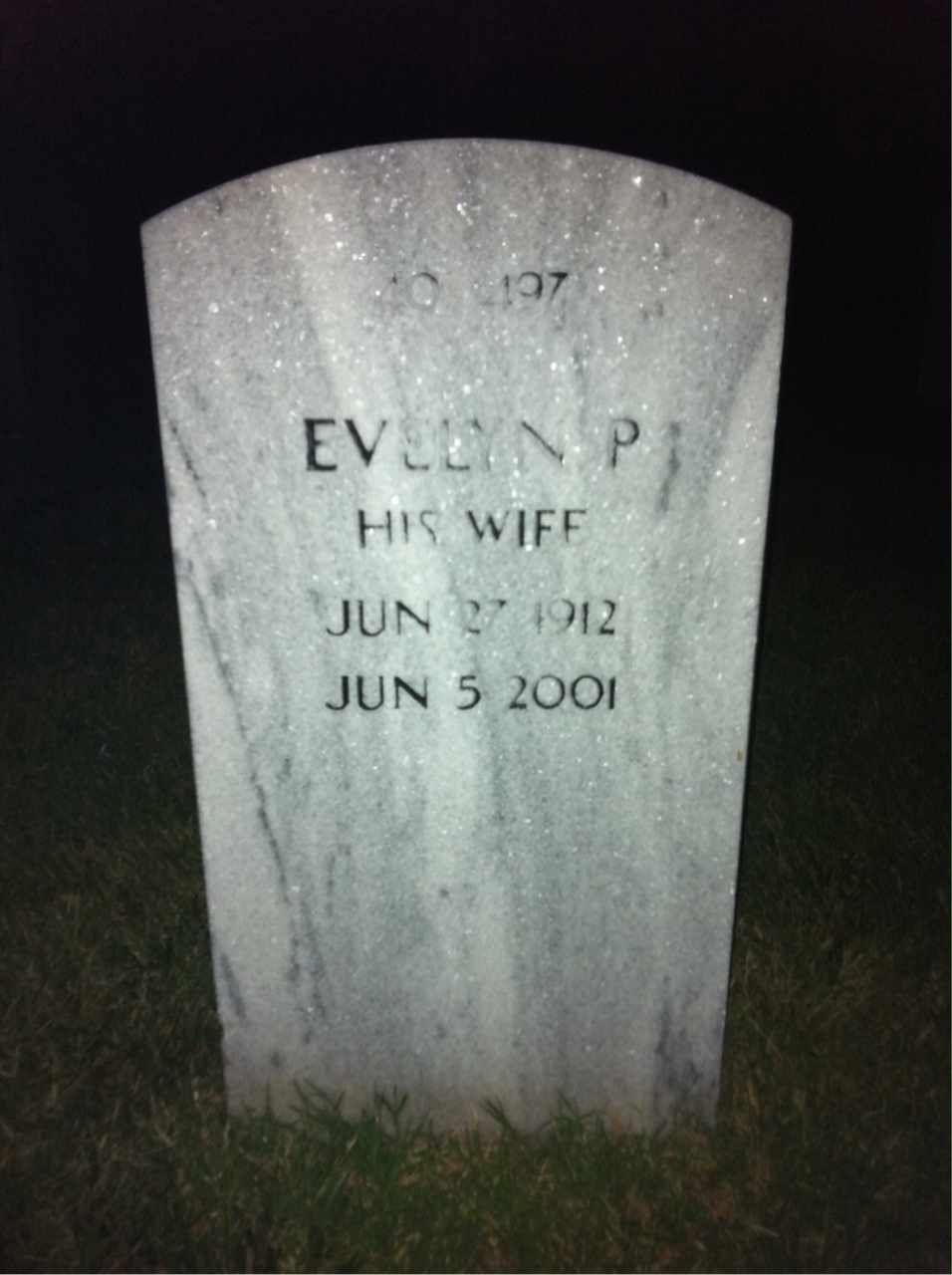 Back of headstone — Albert Bailey