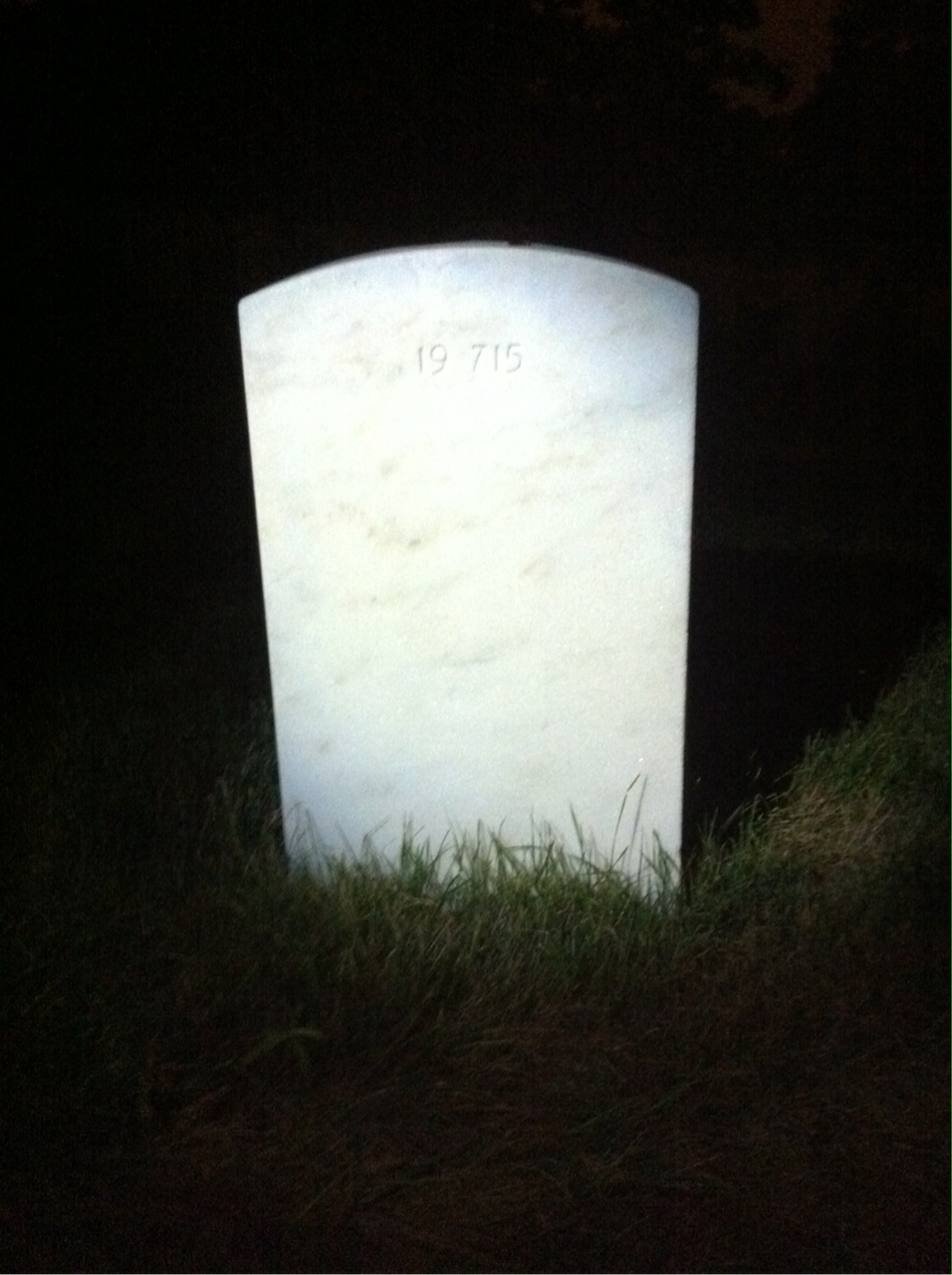 Back of headstone — James Aukward