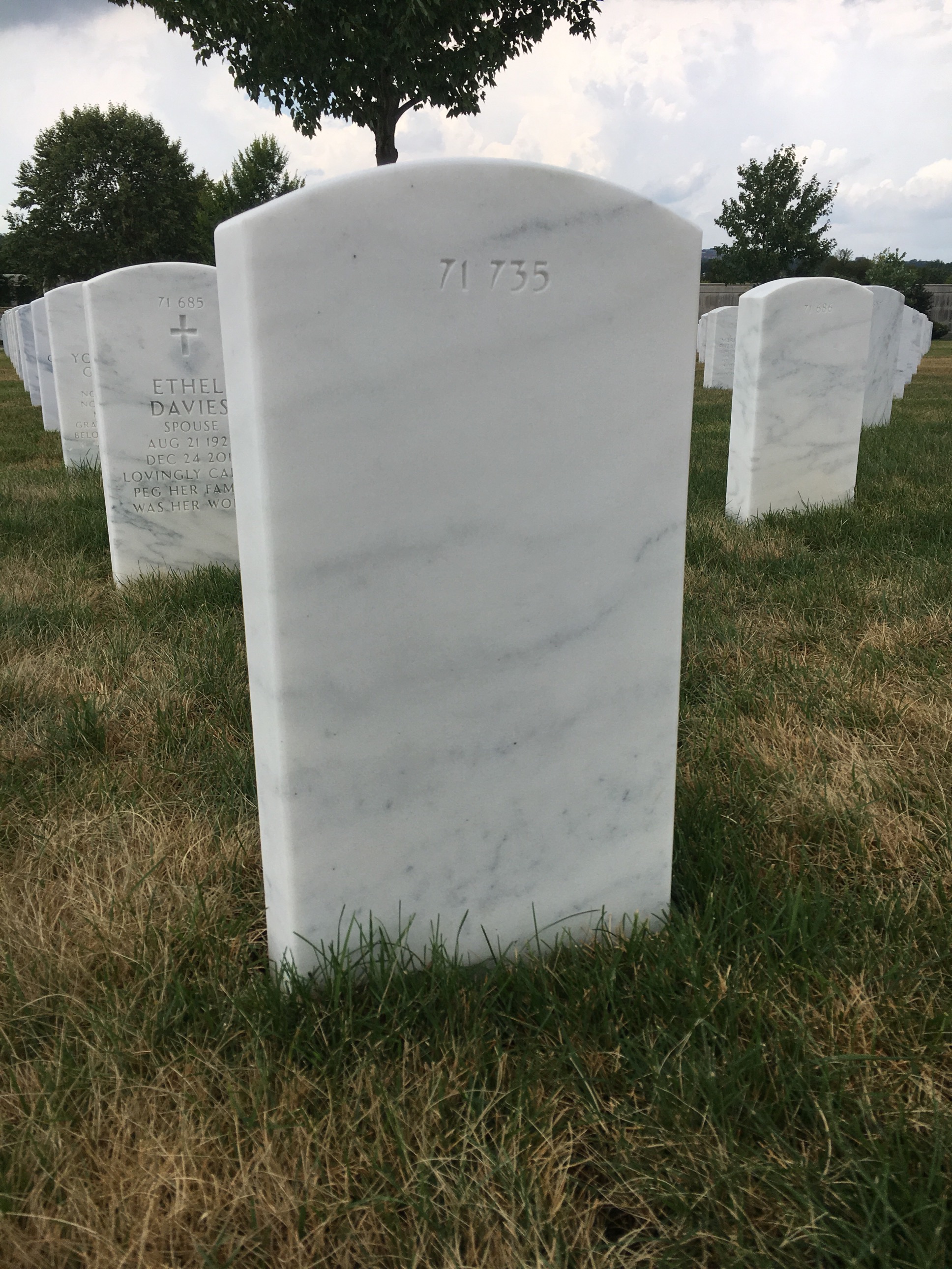 Back of headstone — Bertrand Morrill