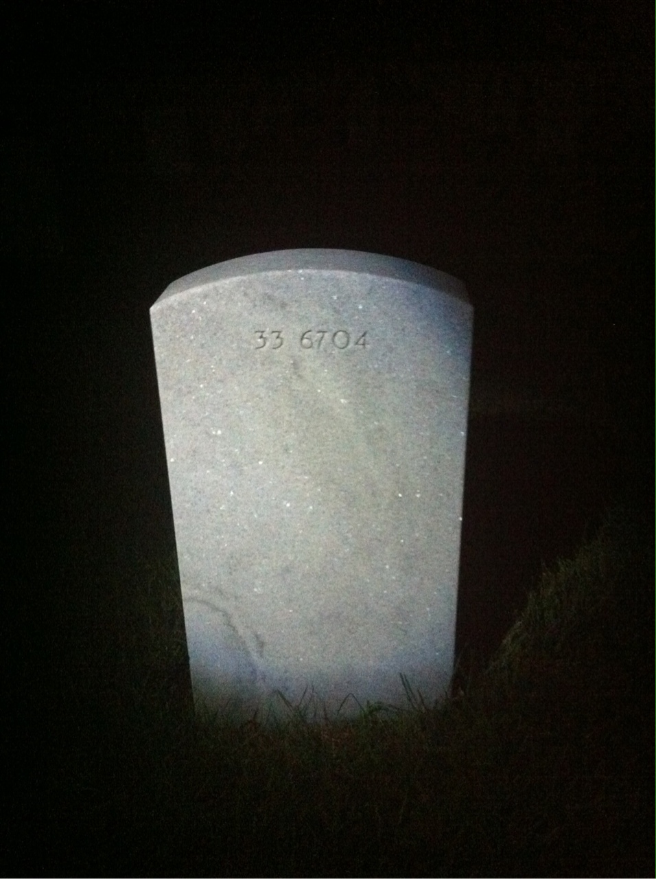 Back of headstone — Annabel Barrett