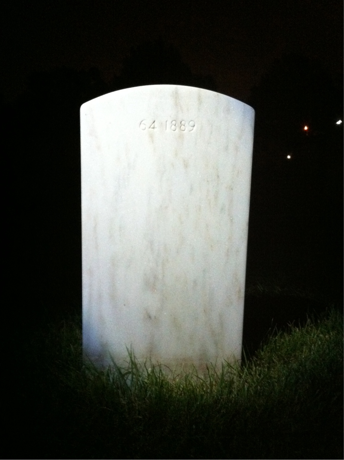 Back of headstone — Richard Diener