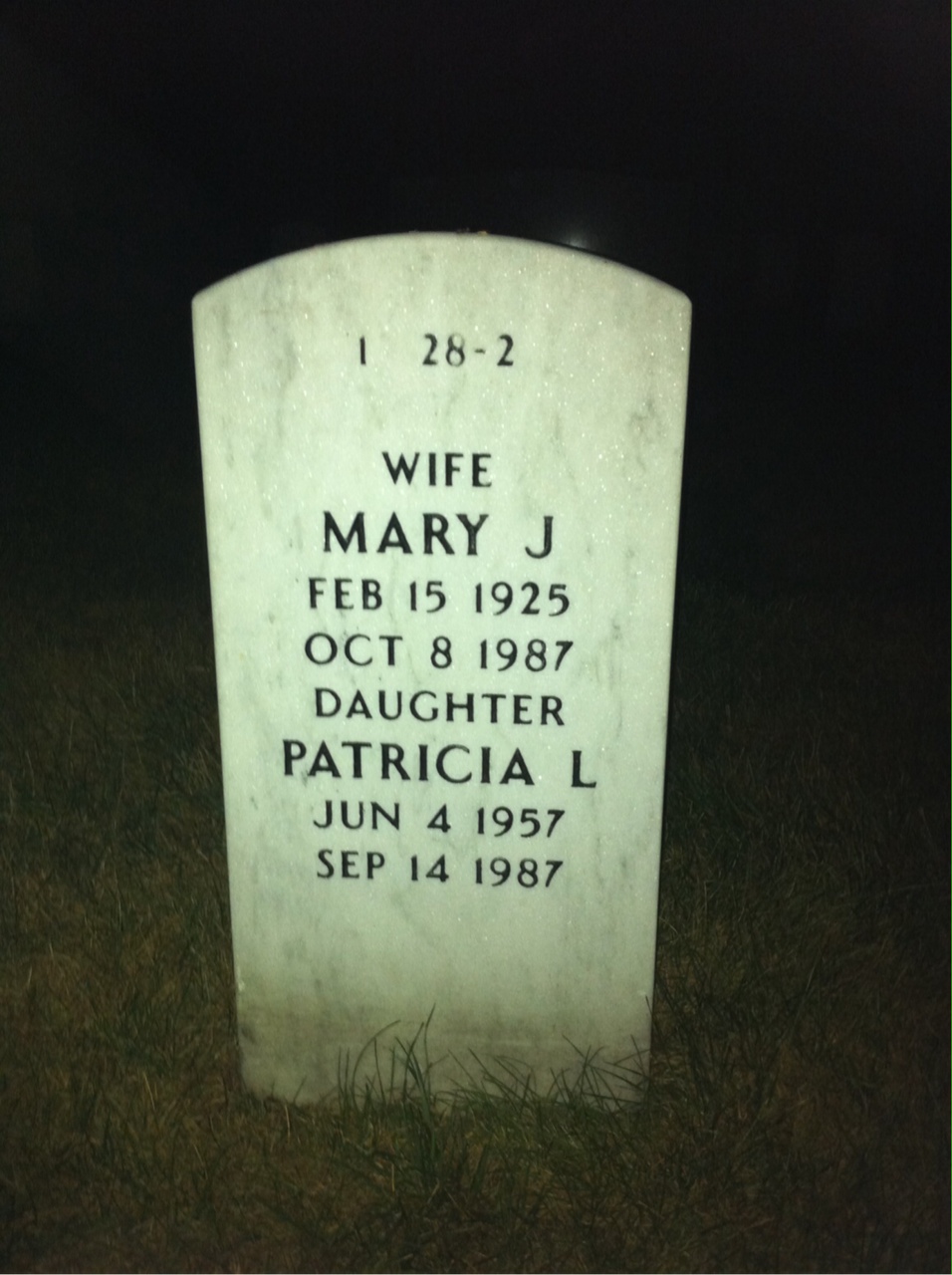 Back of headstone — Thomas Kessing