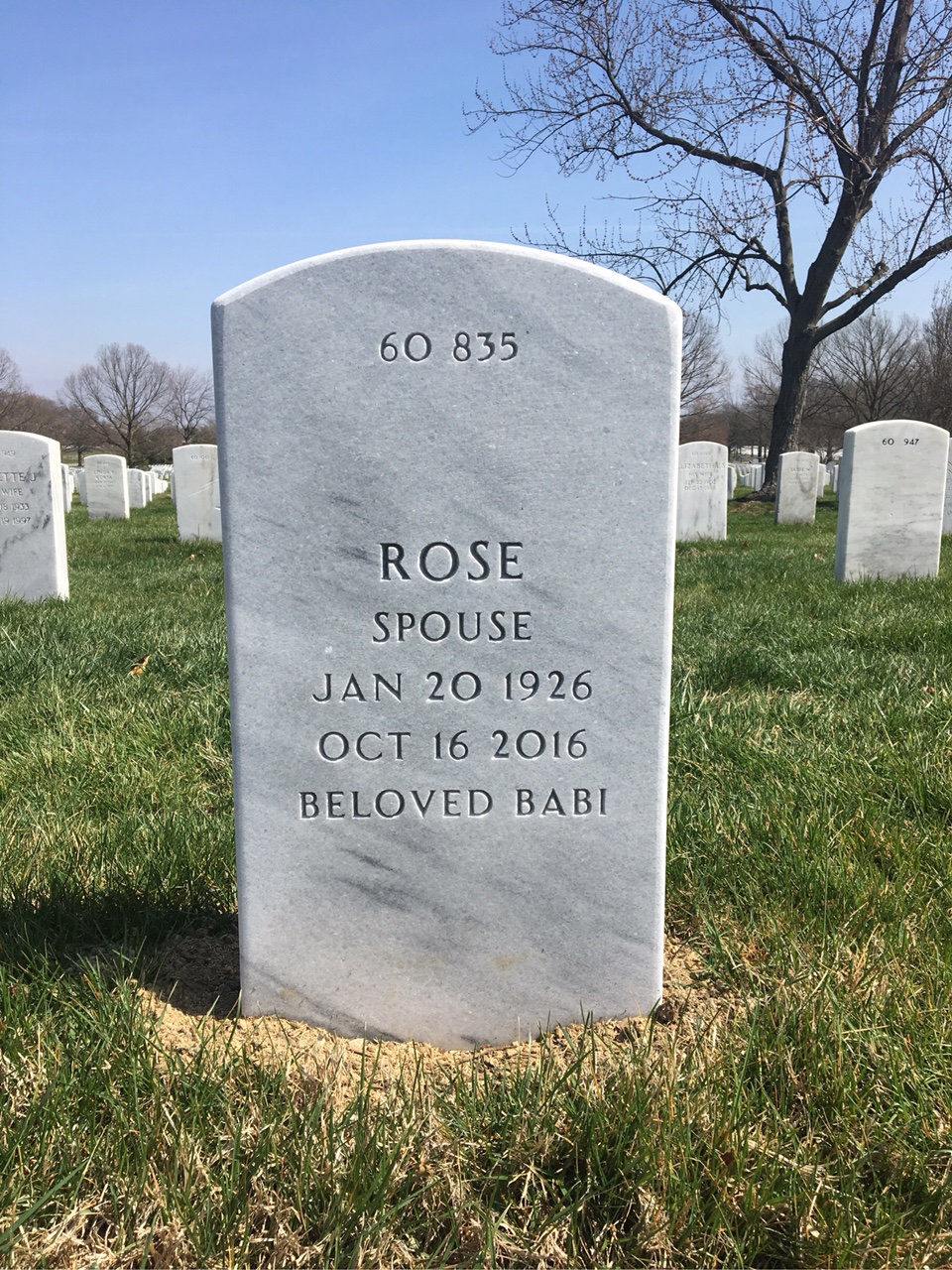 Back of headstone — Joseph Hofman