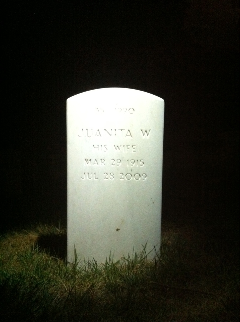 Back of headstone — Frank Scherl