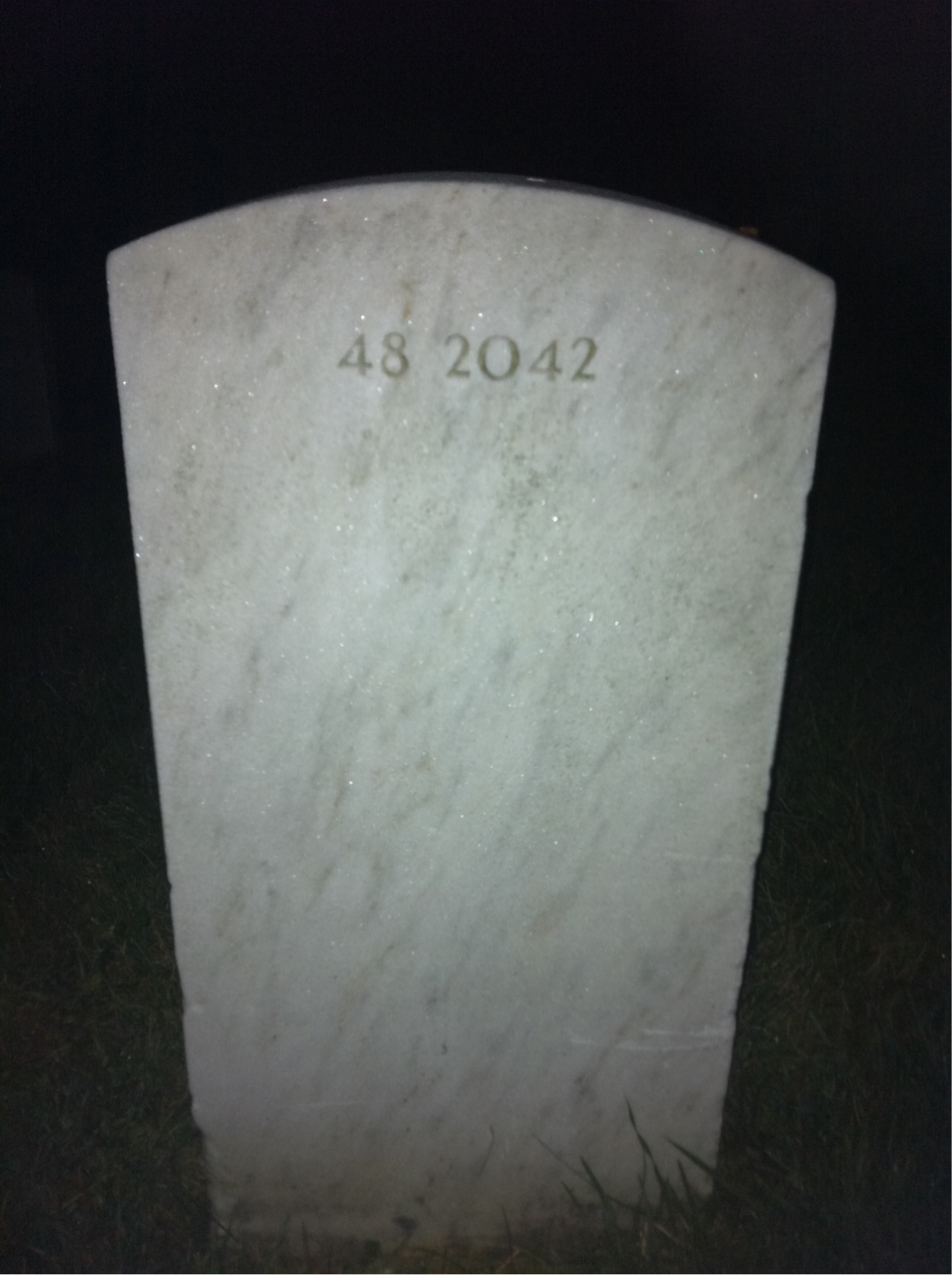 Back of headstone — Paul Akers