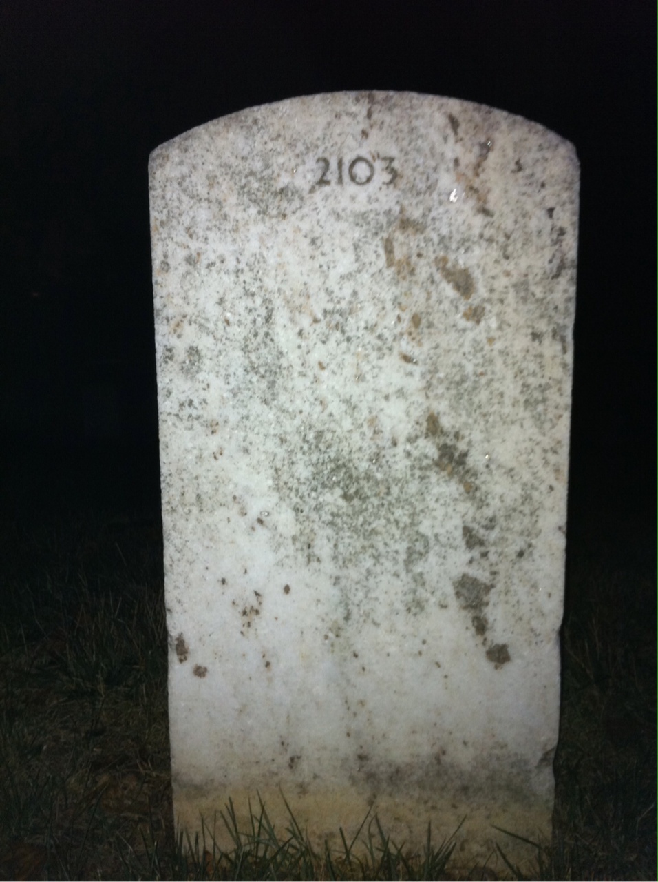 Back of headstone — William Morgan