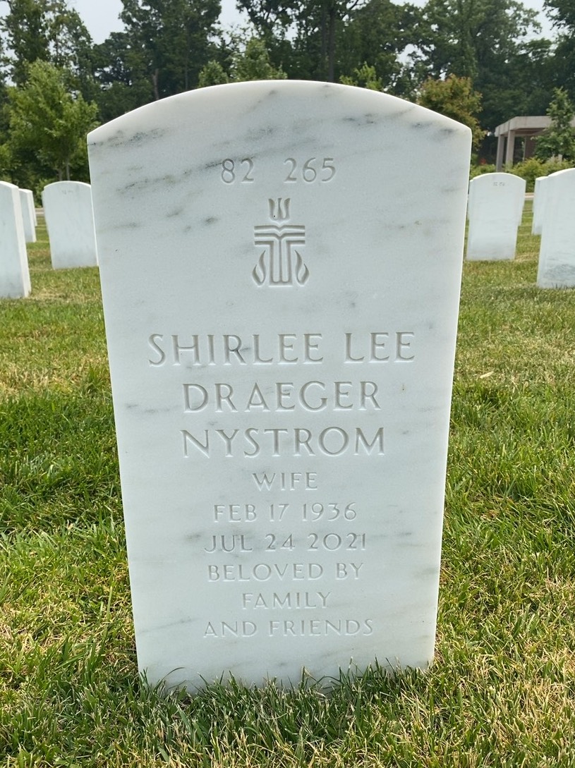 Back of headstone — Thomas Lowell Nystrom