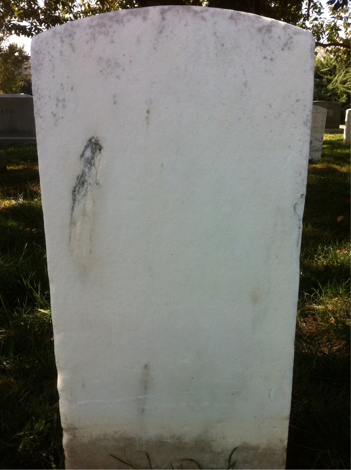 Back of headstone — William Bancroft