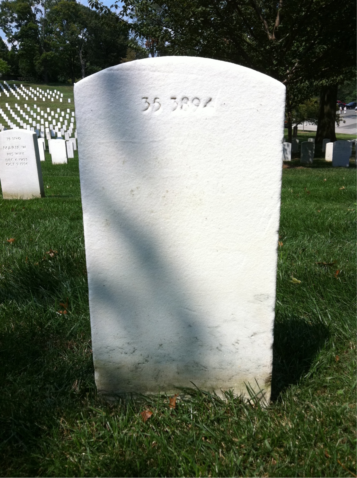 Back of headstone — Michael Aylward