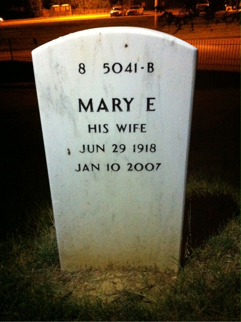 Back of headstone — Stewart Laurenson