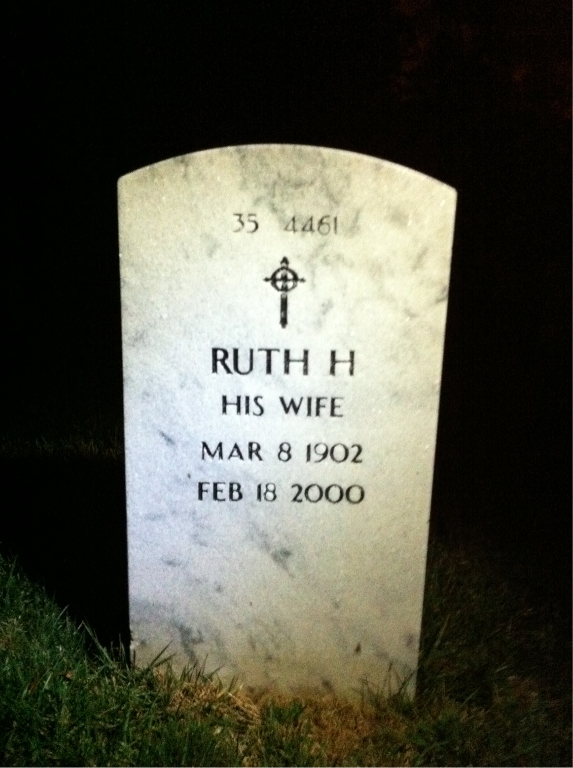Back of headstone — Alfred Cone