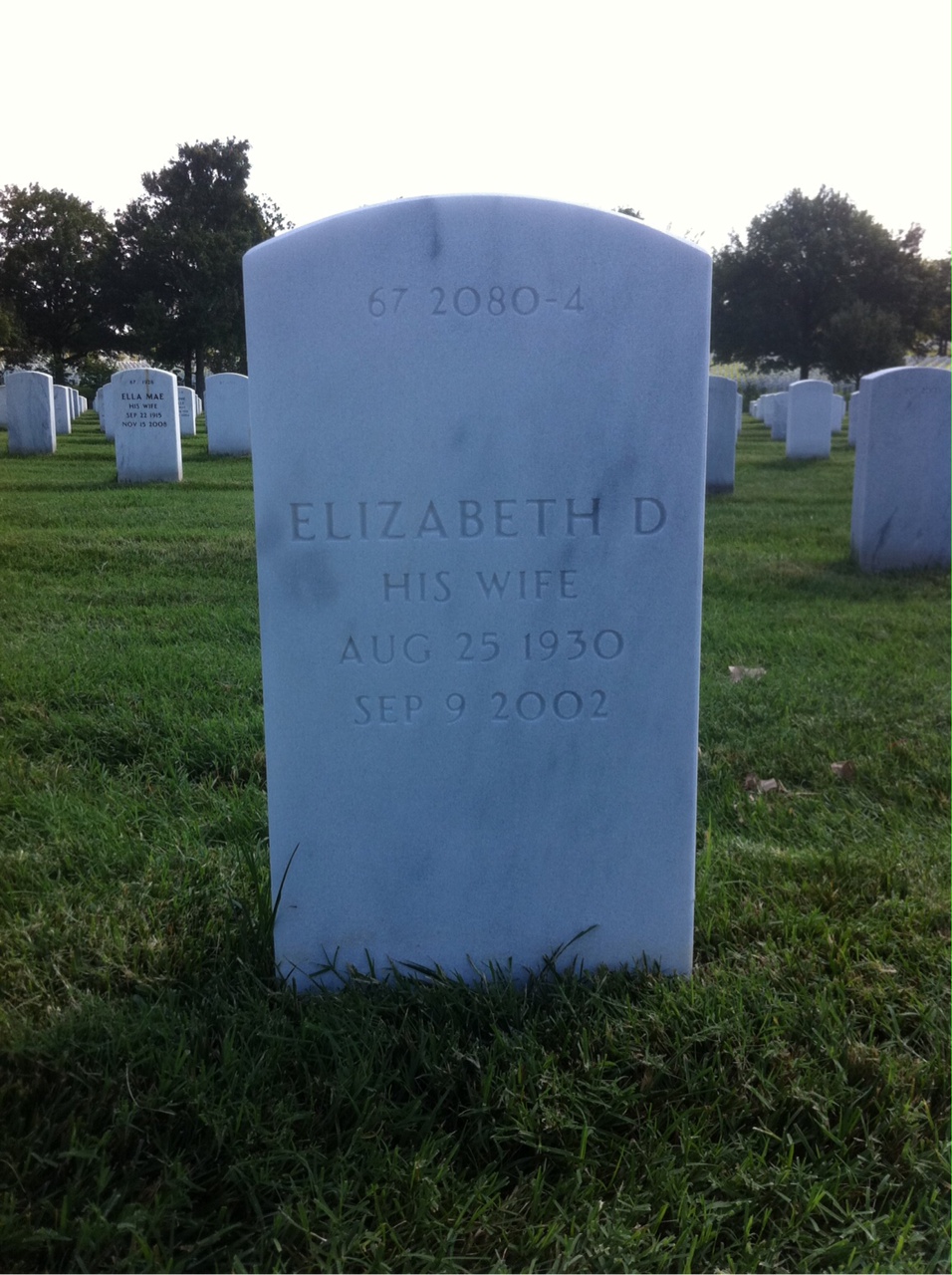 Back of headstone — Dudley Bunn