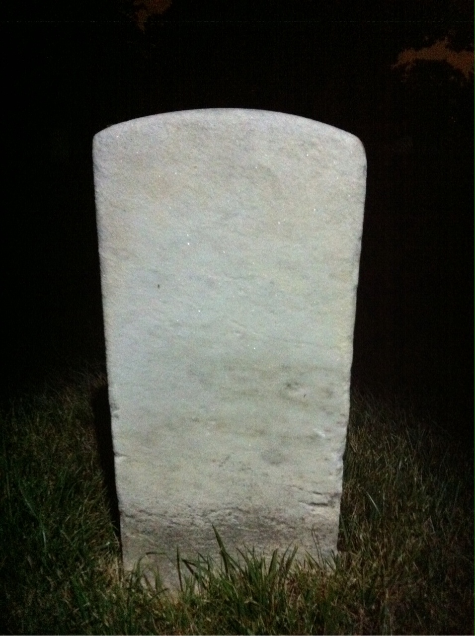 Back of headstone — Joseph Moffit