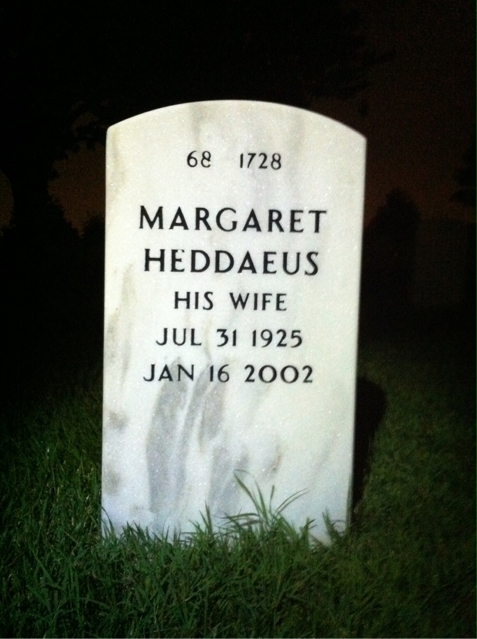 Back of headstone — John Domenech