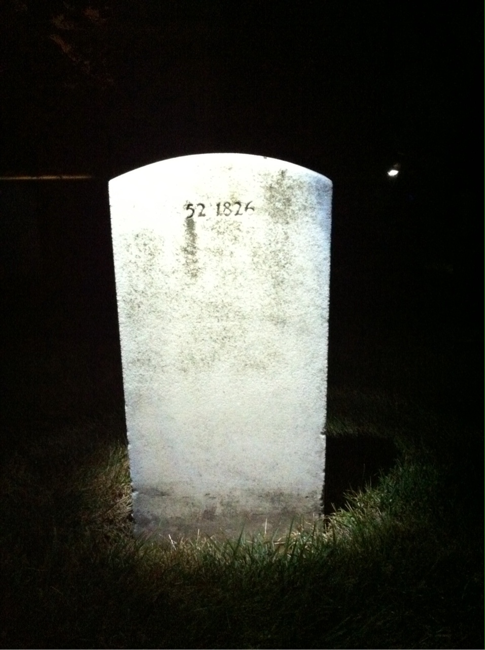 Back of headstone — Garner Alpaugh
