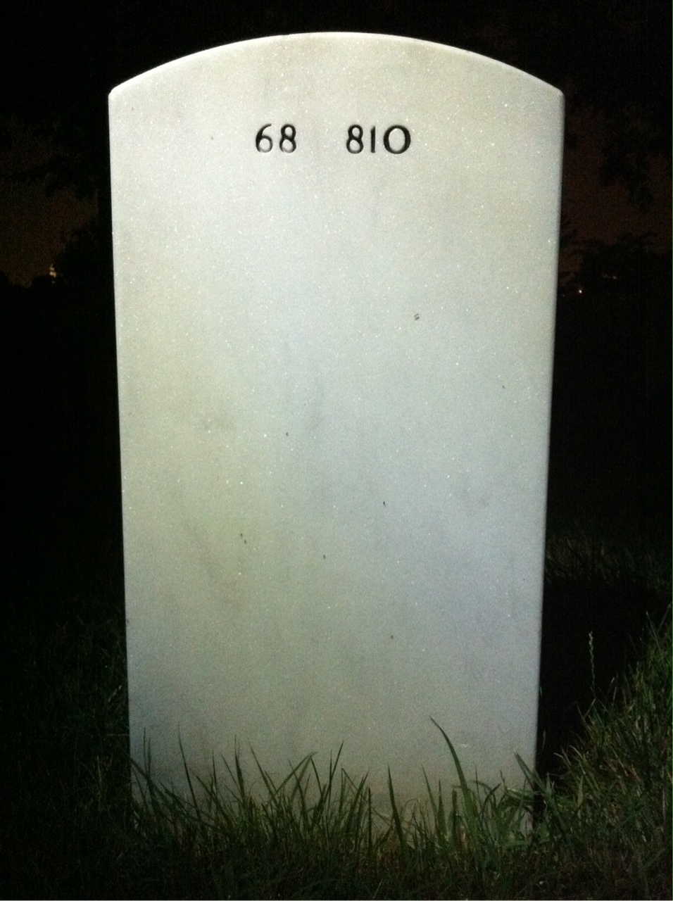 Back of headstone — J Fred Hamblen