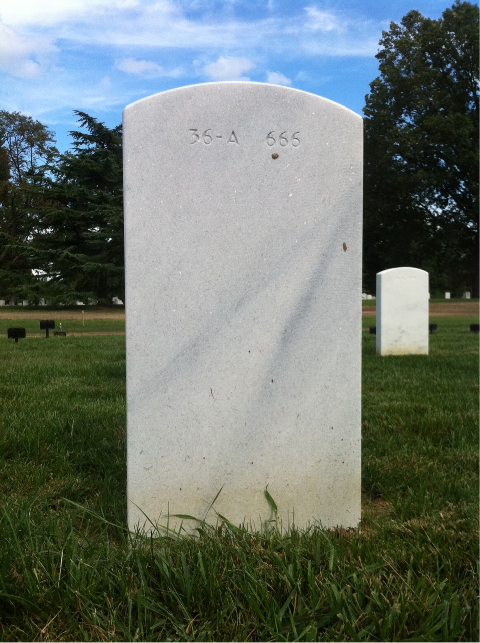 Back of headstone — John Bailey