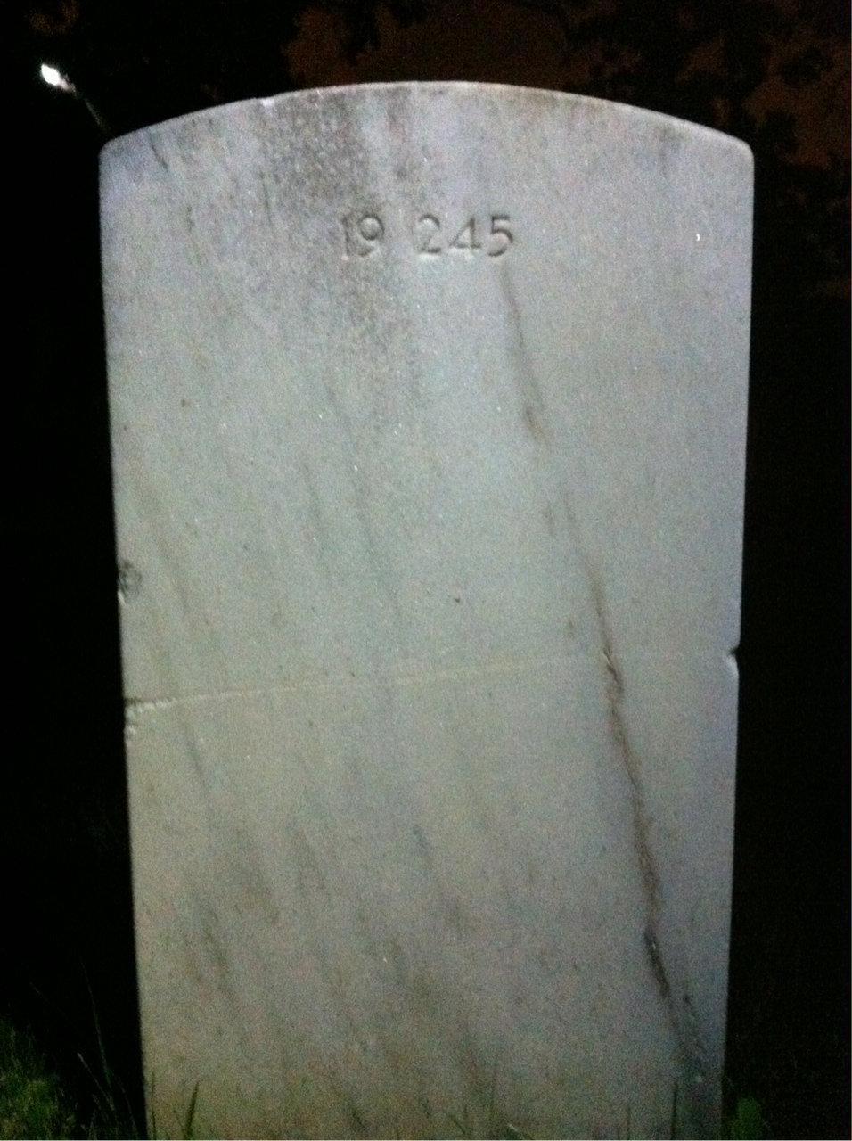 Back of headstone — Carlyle Bailey