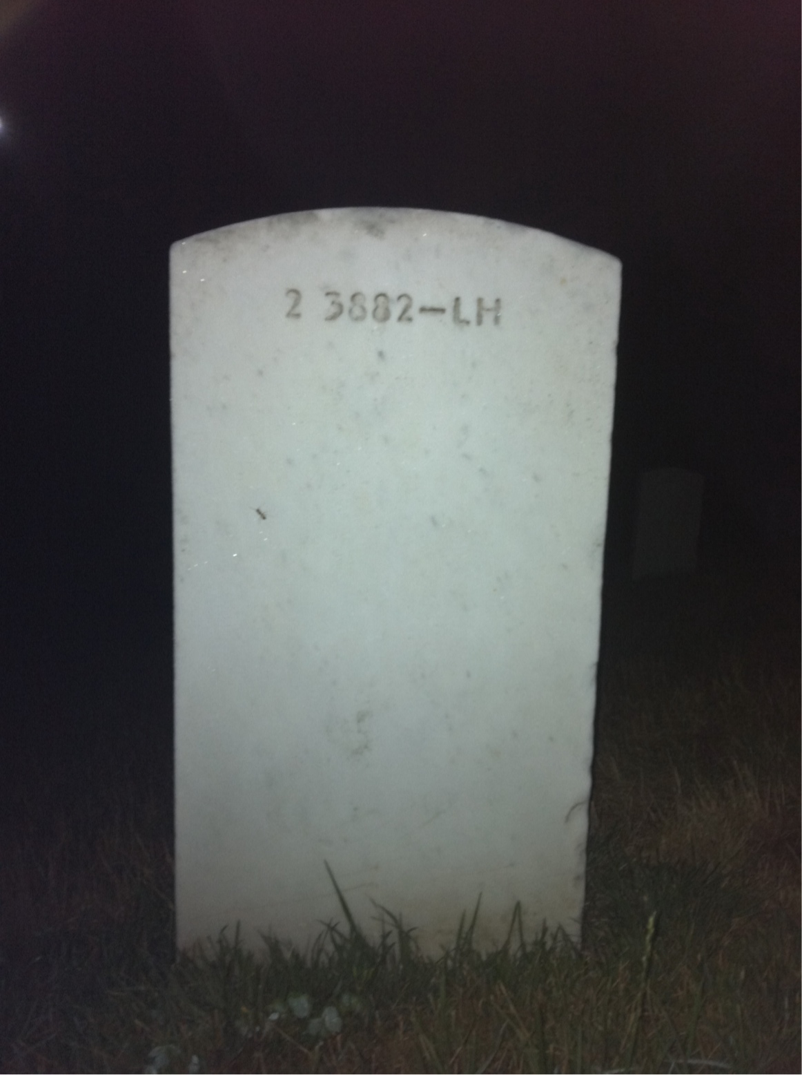 Back of headstone — Marie Mckenney