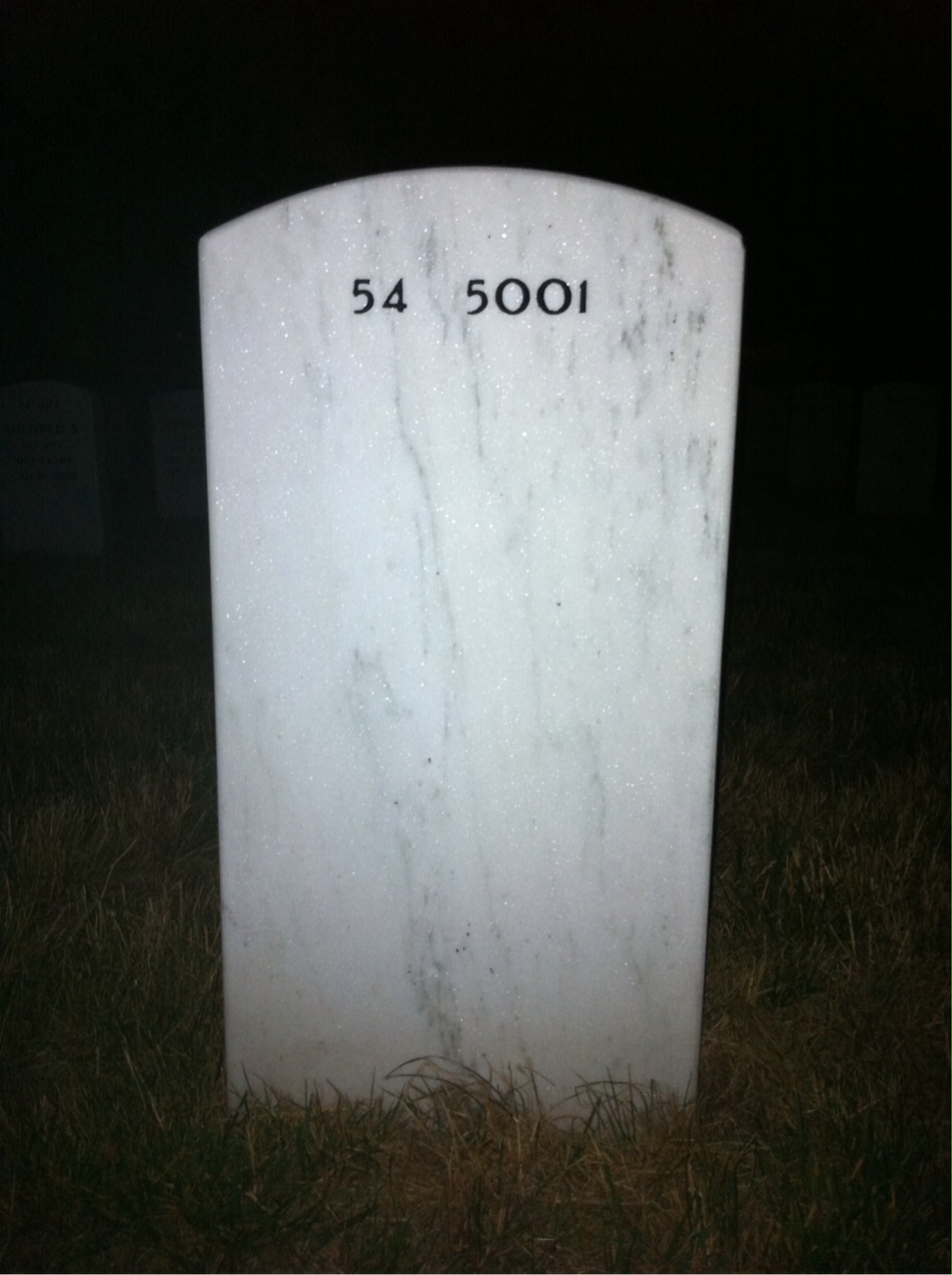 Back of headstone — Dale Mcdonnell
