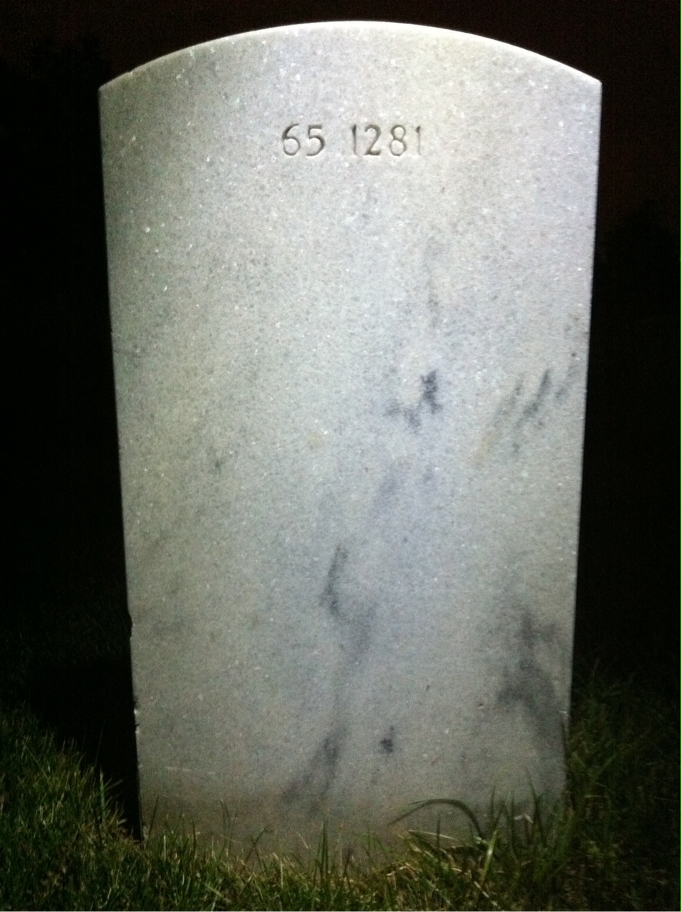 Back of headstone — Thomas W Conboy