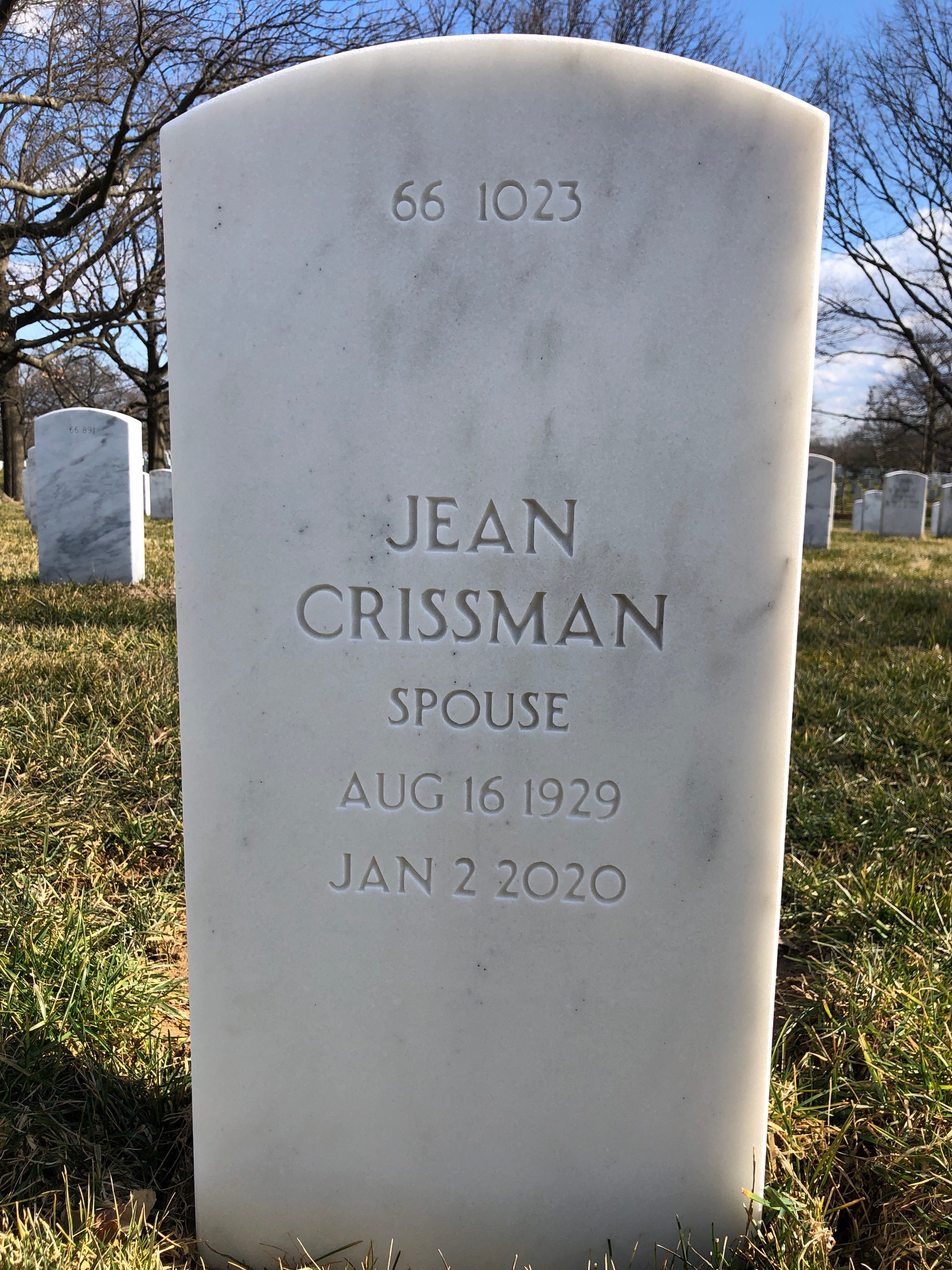 Back of headstone — Jack Shipman