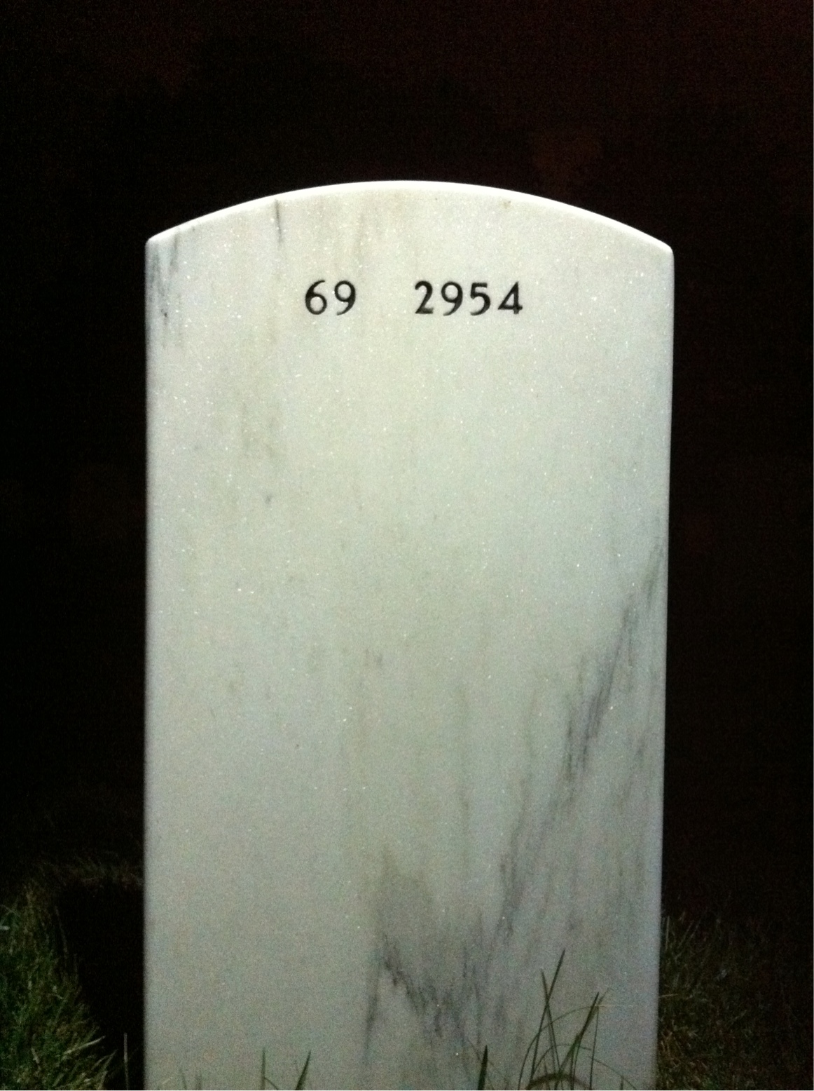 Back of headstone — Alfred Cole