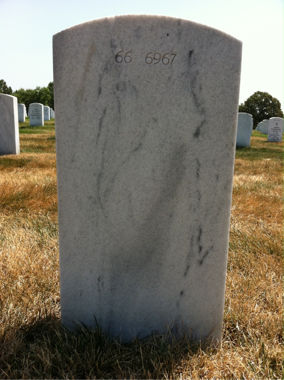 Back of headstone — Howard Donovan
