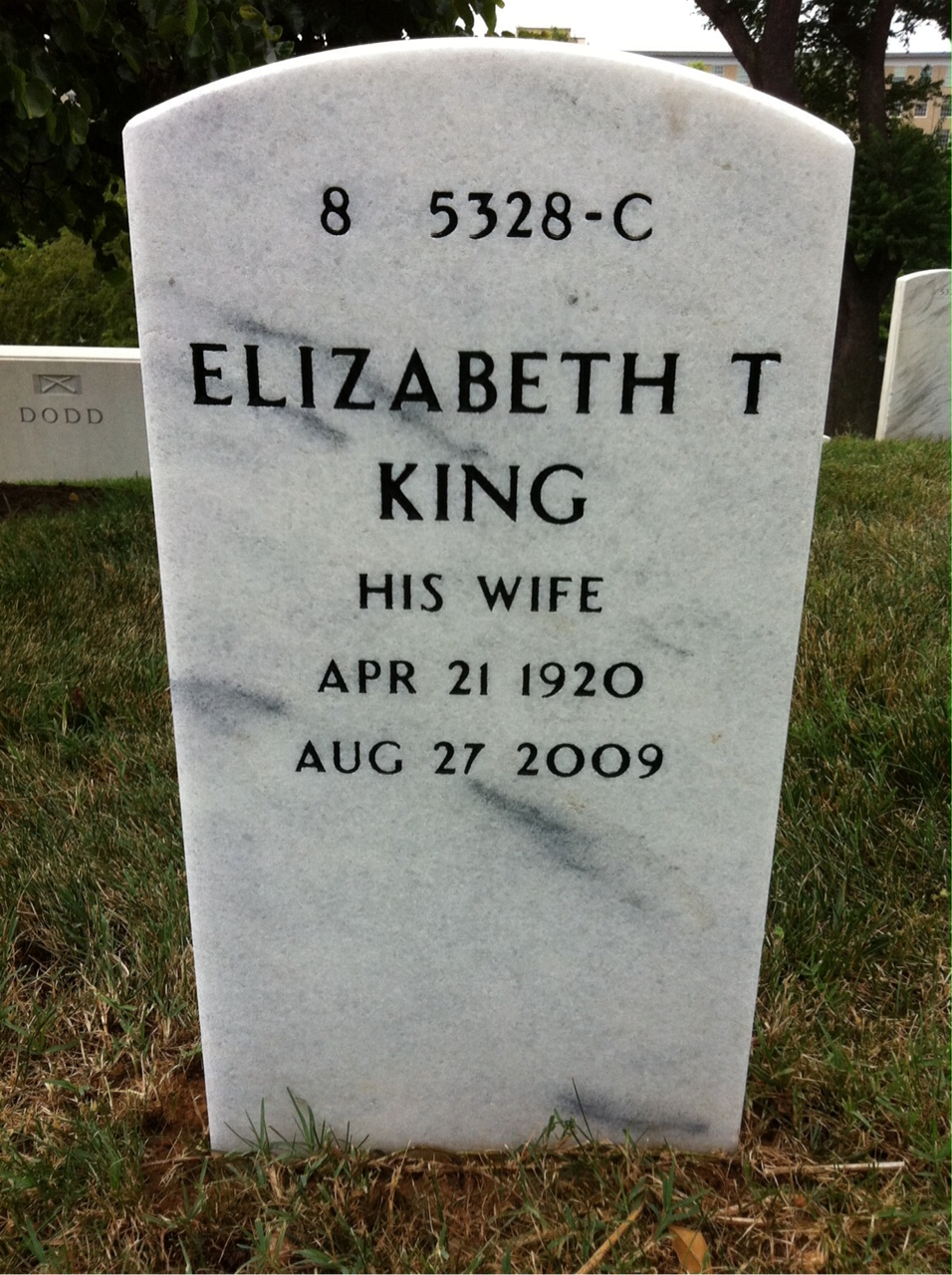 Back of headstone — John Howell